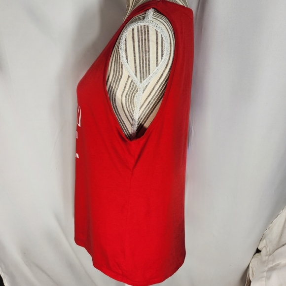 Old Navy Red American Flag Slim Fit Tank Top Size Large - Picture 3 of 6